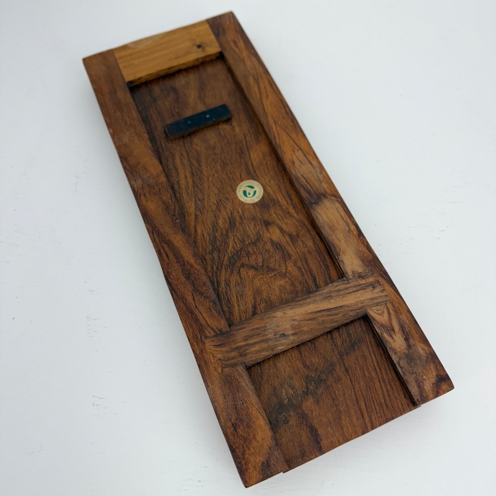 Hand Carved Wooden Elephant Sliding Bookrack Adjustable Folding Book Ends Brown - Picture 9 of 10